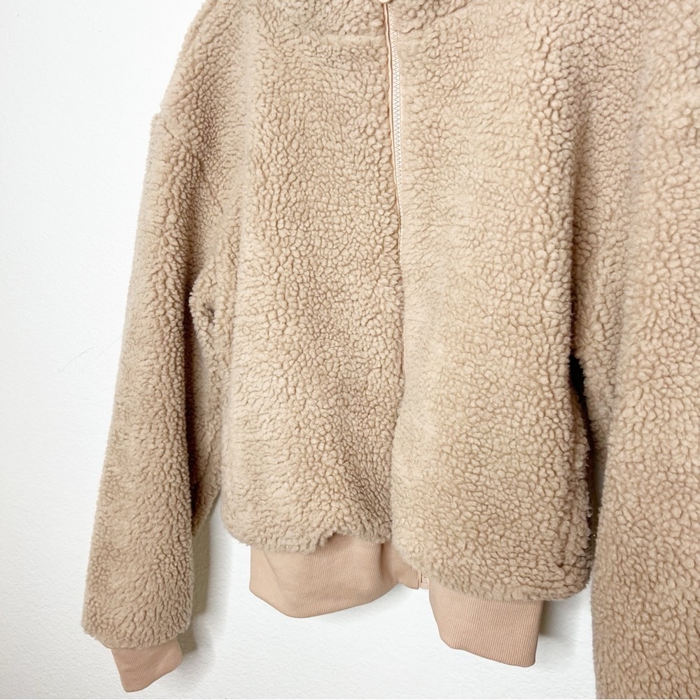 Fabletics Summit Sherpa Hooded Zip Up Teddy Jacket XL - Picture 2 of 9